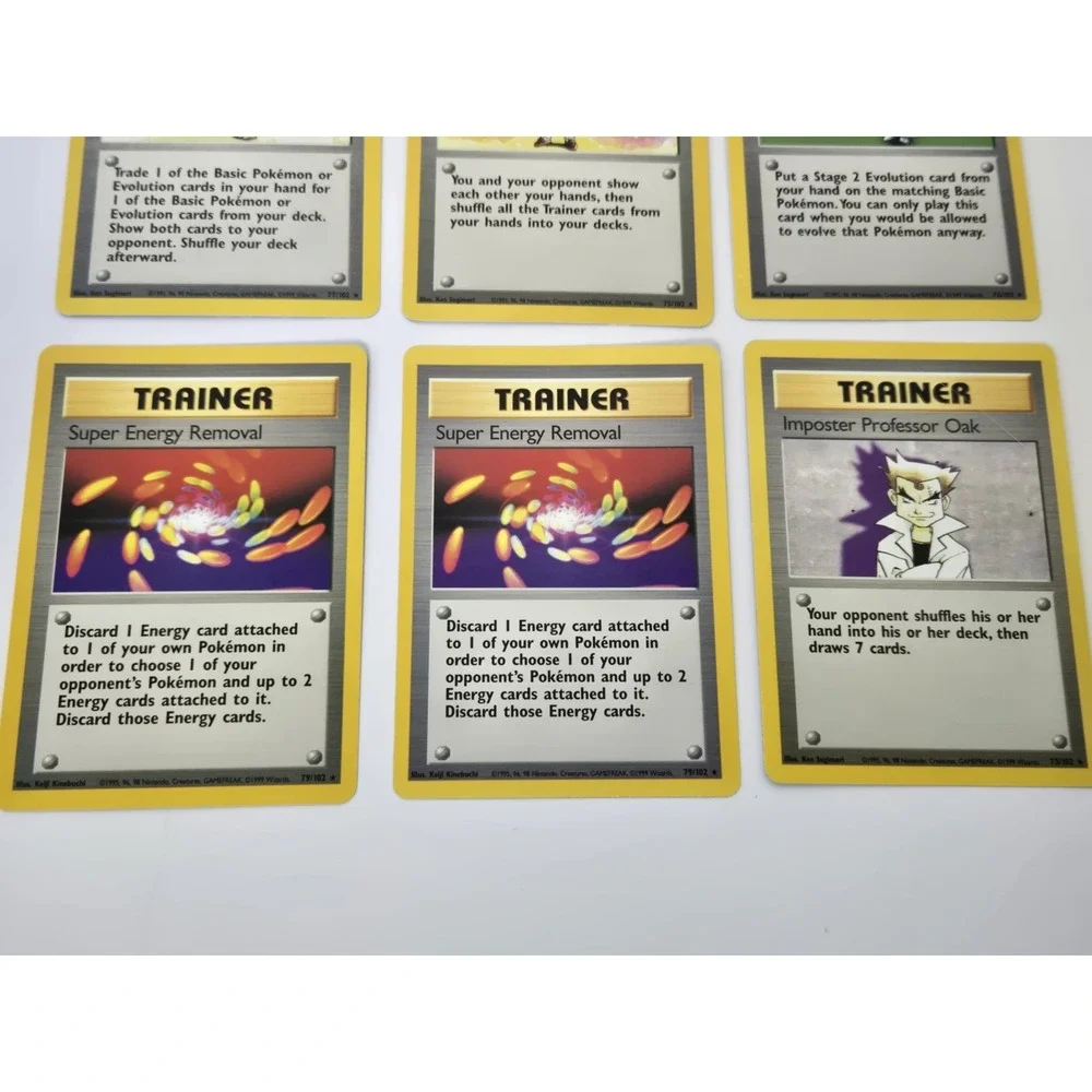 Pokemon Card Base set Trainer card lot of‎ 6 75/102 Breeder Trainer Lass